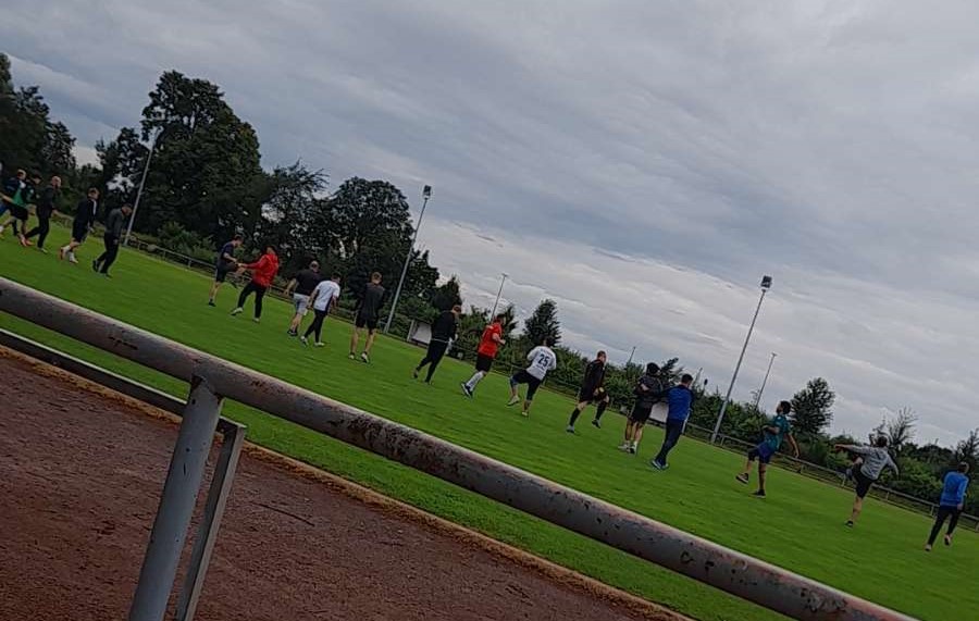 Union Spieler beim Fussball Training